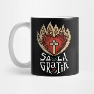 sola gratia, by grace alone - acts 15:11 Mug